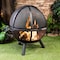 Deko Living 34 Inch Diameter Outdoor Steel Wood Burning Sphere Fire Pit COB10508 - alternate 5